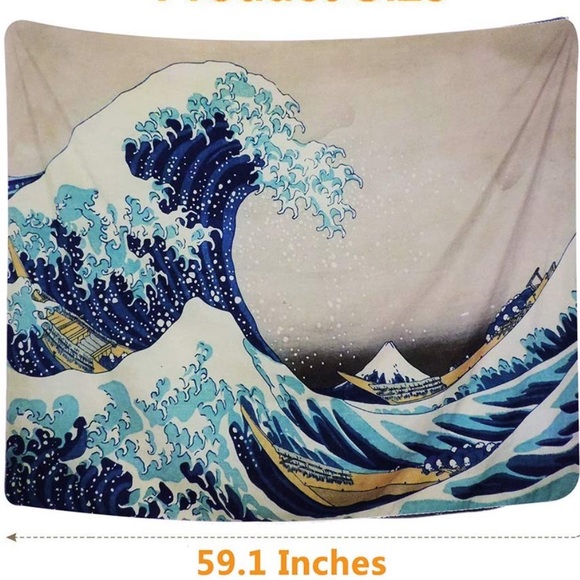 Urban Outfitters Wall Art Great Wave Urban Outfitters